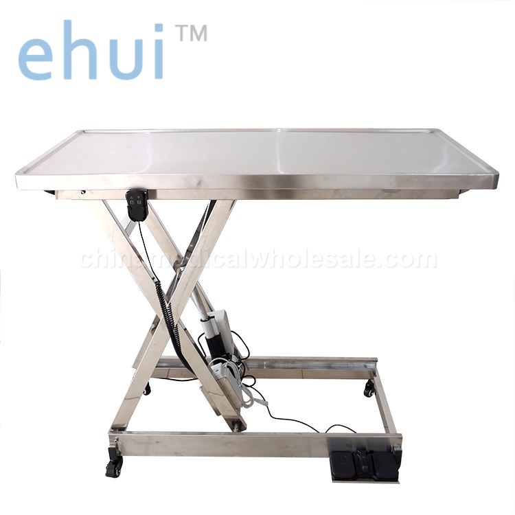 Electric lifting stainless steel veterinary operating table PET examination table veterinary operating table