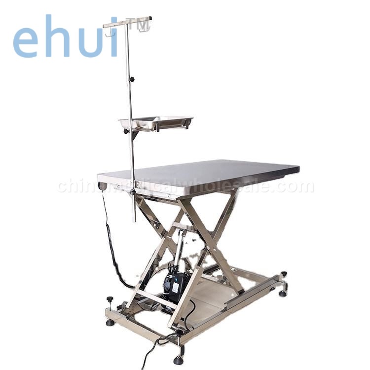 Direct selling electric lifting stainless steel veterinary operating table PET examination table veterinary operating table