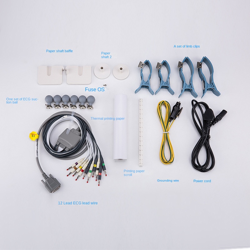 Medical electrocardiogram machine ECG twelve-channel 12-lead automatic analysis all-in-one machine