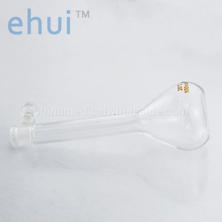 White volumetric flask grade B 50ml clear glass volumetric flask