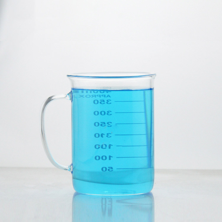 Beaker 400ml heatable glass beaker with scale and no mouth