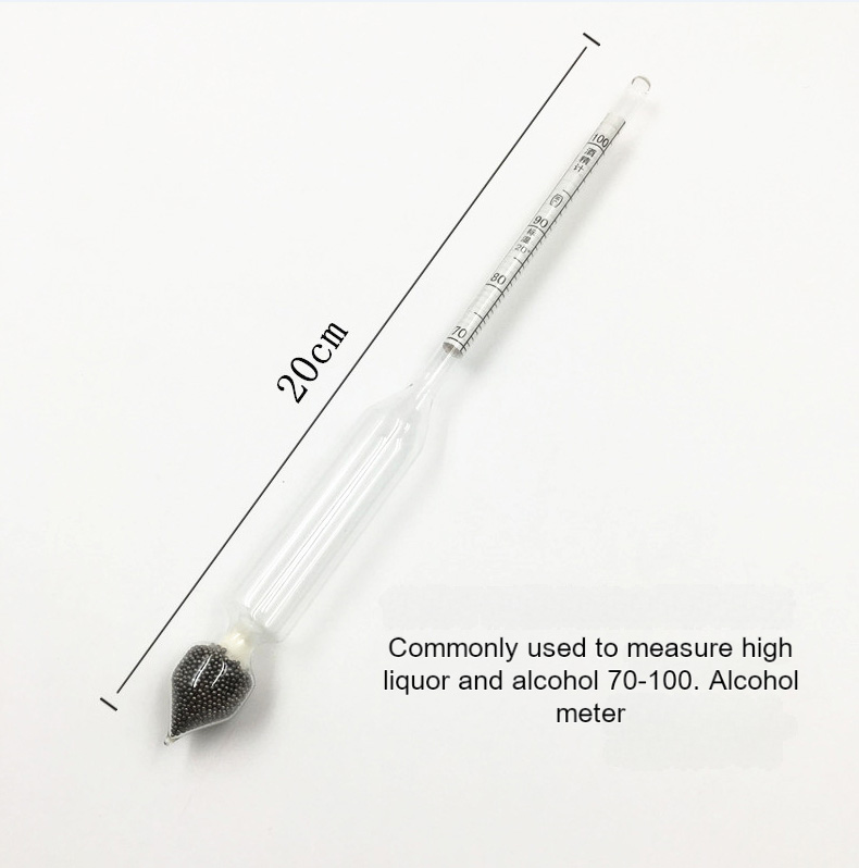 Glass Alcohol Meter Liquor Hydrometer Density Meter Flotation Meter