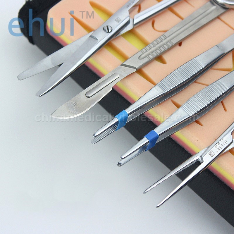 Supply surgical suture instrument kit surgical tools 8 pieces set