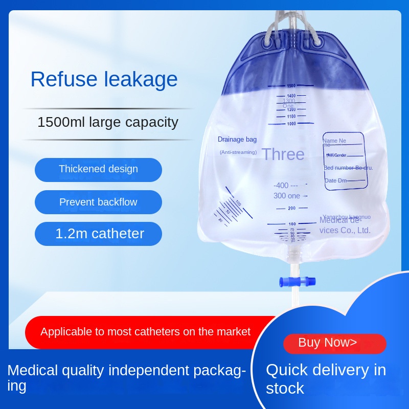 Medical disposable drainage bag urine collection bag anti-reflux 1000ml