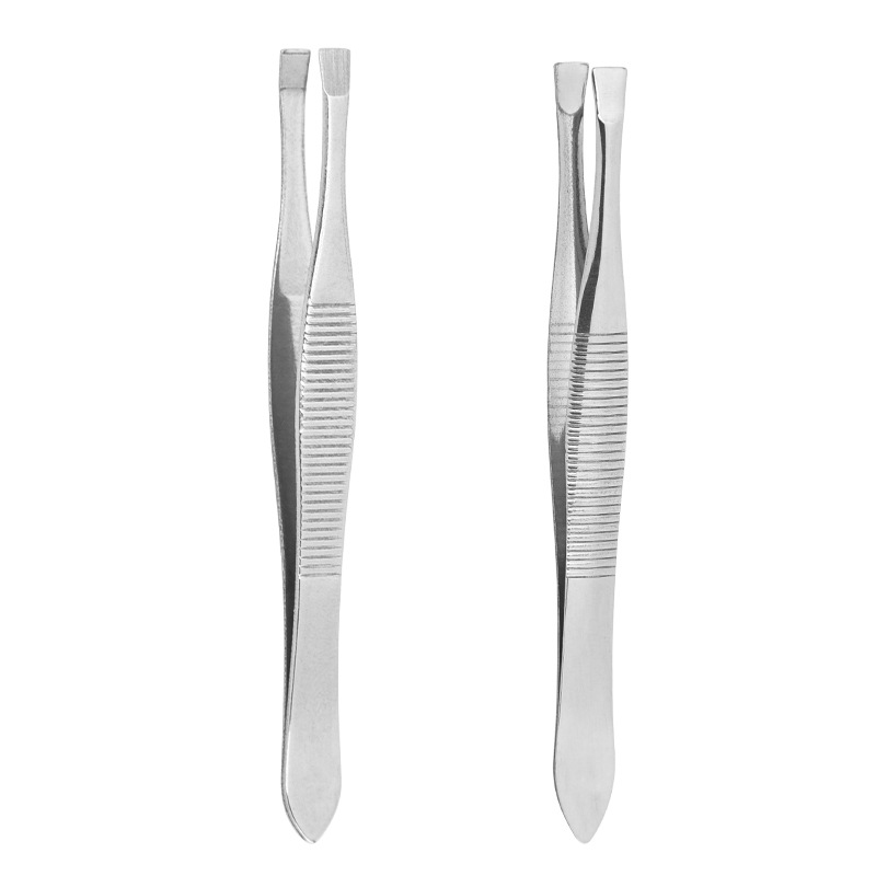 430 stainless steel flat bevel tweezers laboratory consumables