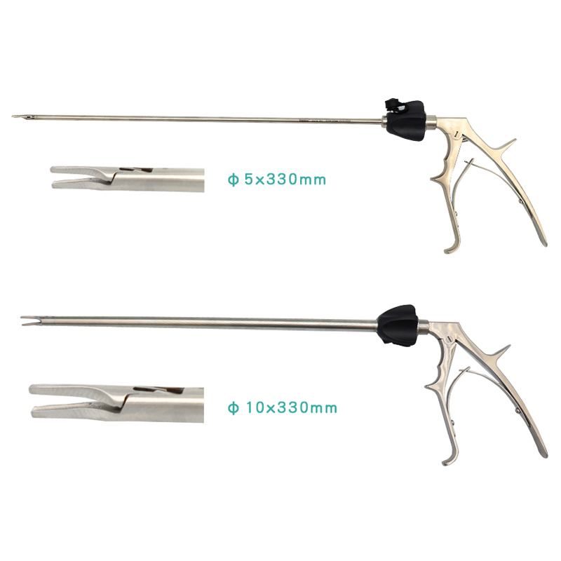 Laparoscopic instrument titanium clamp right angle titanium clamp ligation