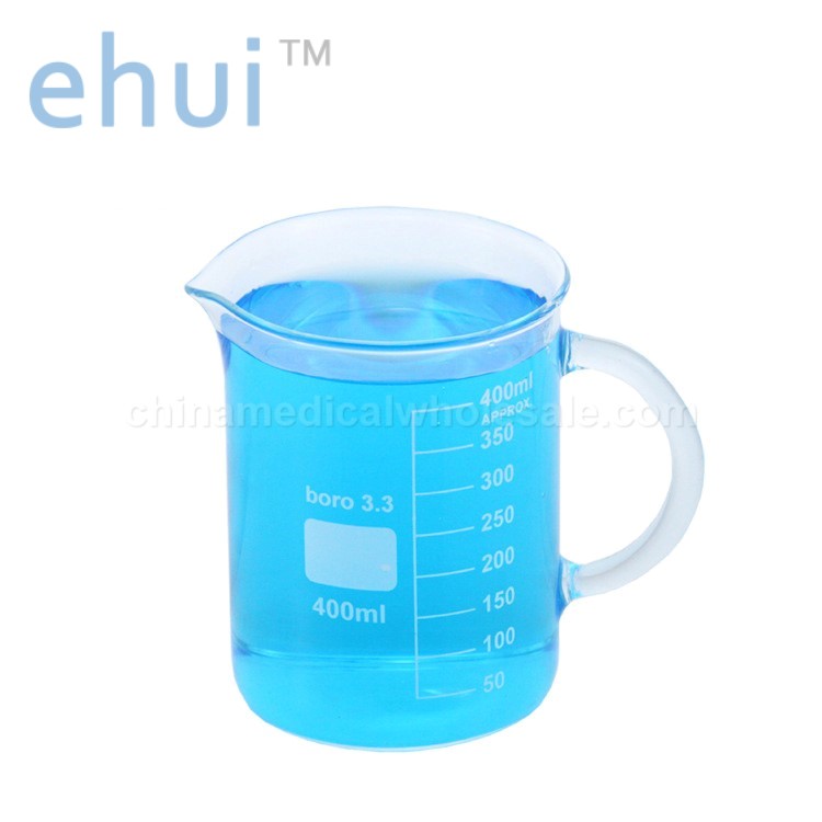 High temperature resistant glass beaker with spout graduated beaker measuring cup