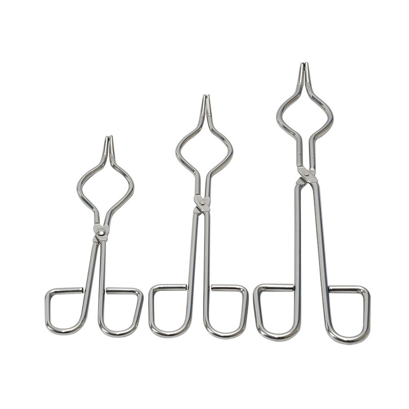 Stainless steel crucible tongs high temperature fire tongs teaching clamp