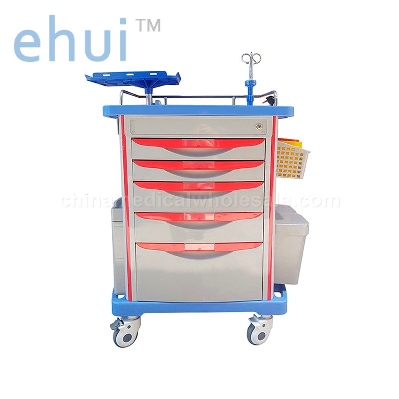 ABS hospital infusion trolley multifunctional nursing mobile drug delivery cart