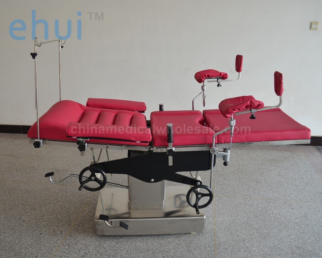 Medical hand crank wheel hydraulic delivery bed Delivery bed