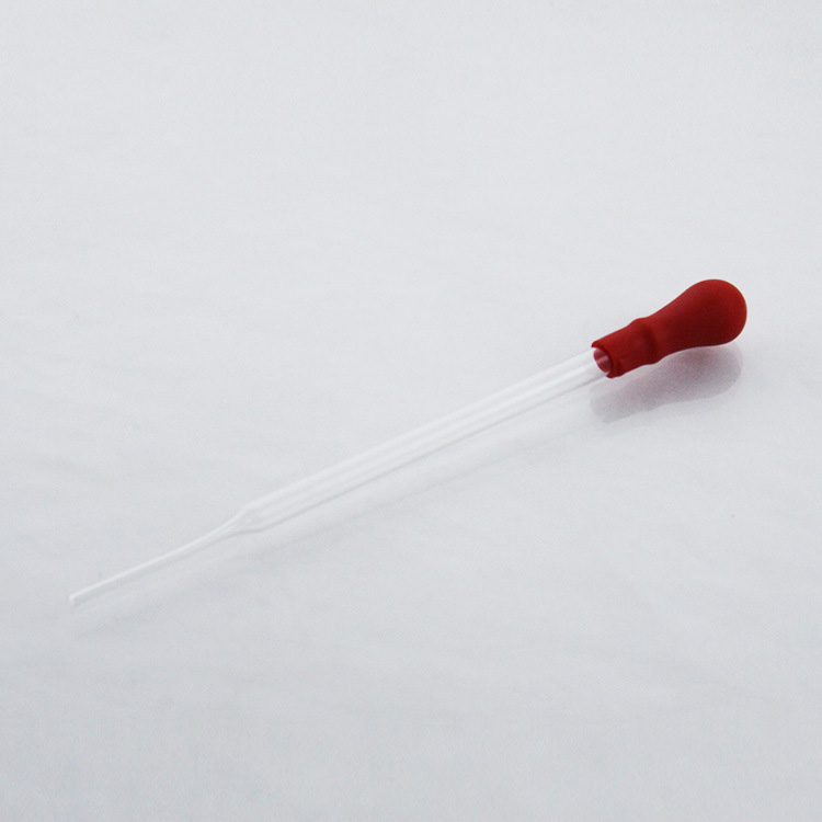 Glass dropper with red rubber cap Glass dropper with rubber cap 90mm