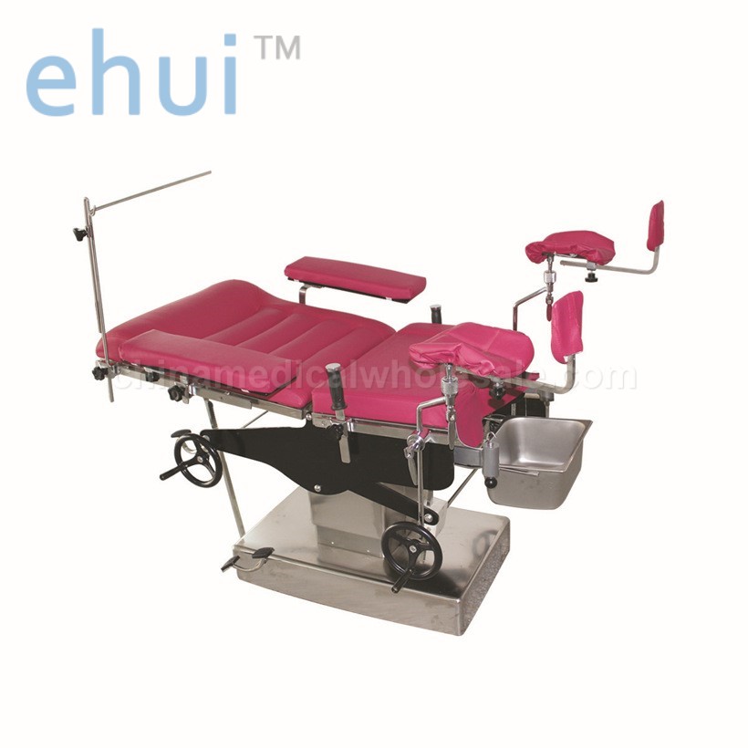 Medical hand crank wheel hydraulic delivery bed Delivery bed