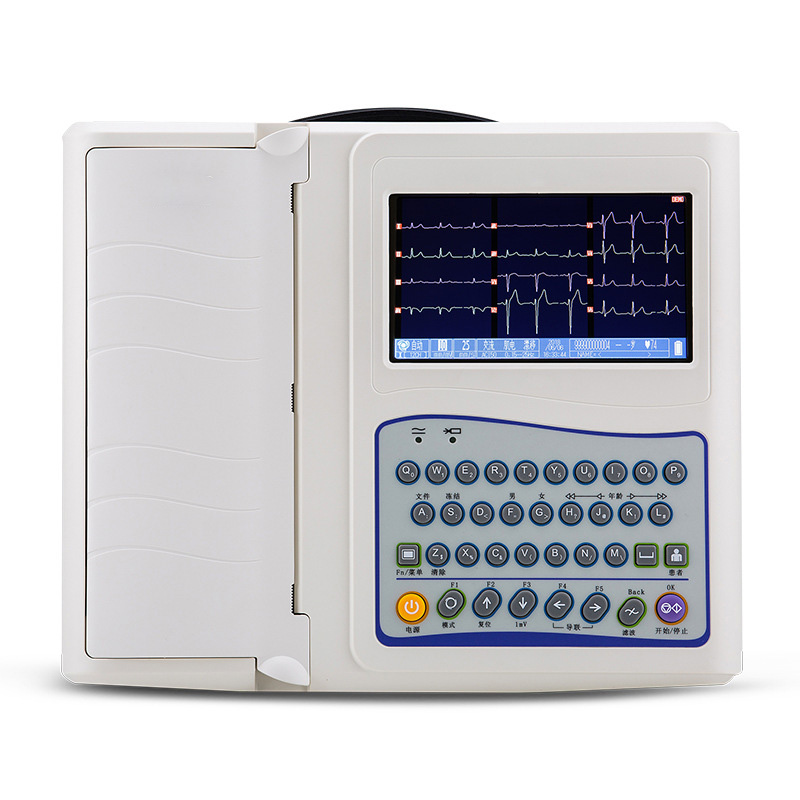 Medical electrocardiogram machine ECG twelve-channel 12-lead automatic analysis all-in-one machine