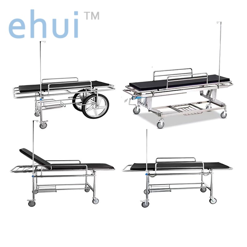 Stainless steel medical stretcher trolley surgical emergency trolley