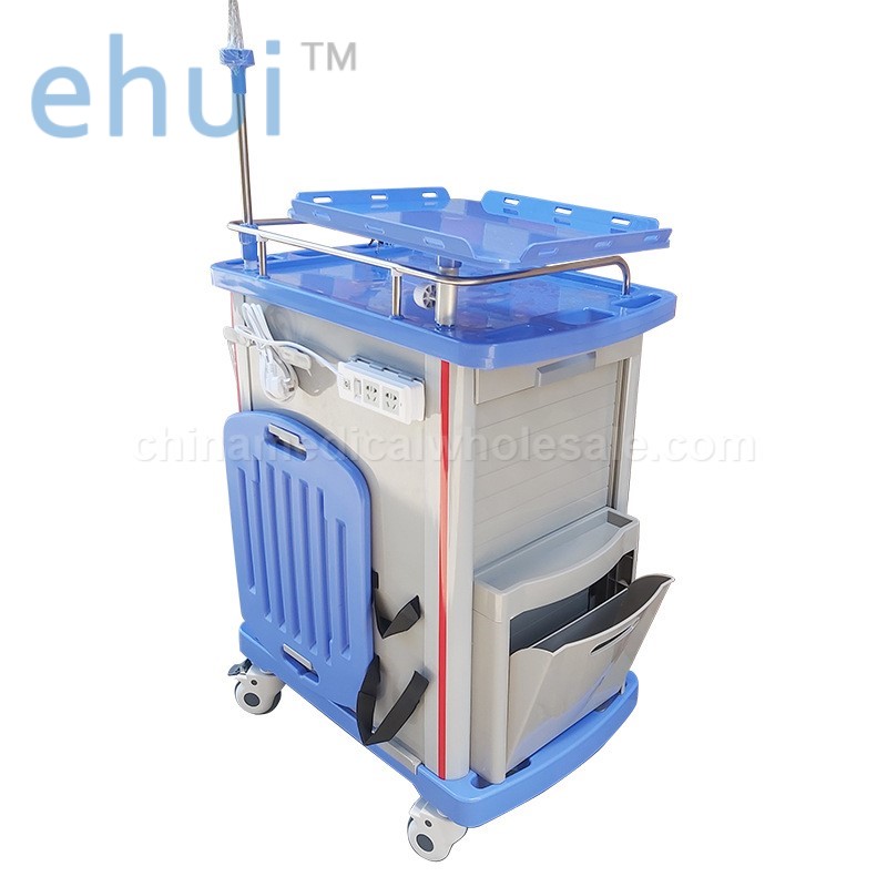 ABS hospital infusion trolley multifunctional nursing mobile drug delivery cart