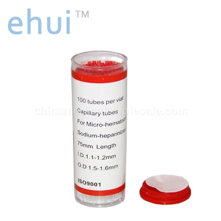 Red marker point sample capillary collection tube laboratory capillary sampling tube