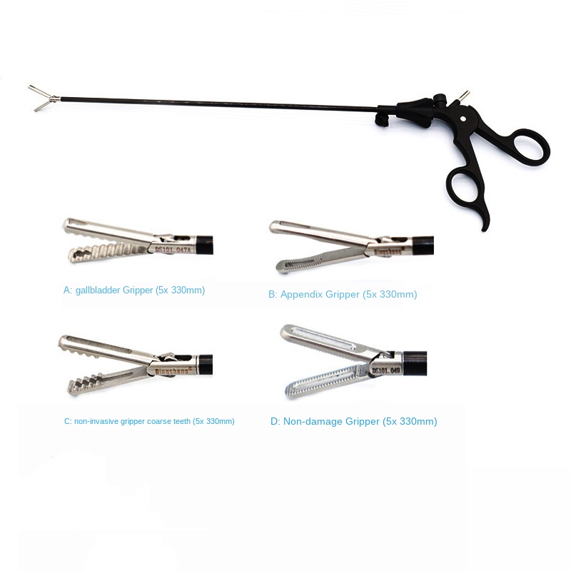 Laparoscopic instruments non-invasive appendix non-invasive gallbladder grasping forceps