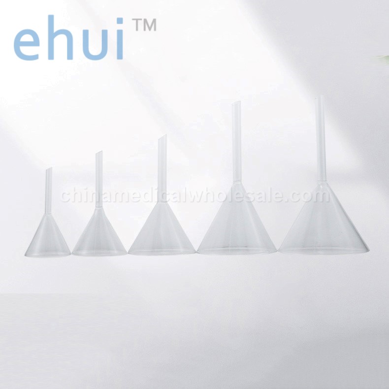 Triangular funnel conical funnel glass funnel filling short neck funnel