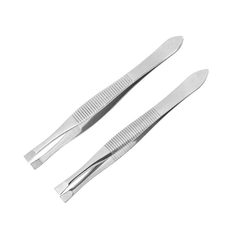 430 stainless steel flat bevel tweezers laboratory consumables