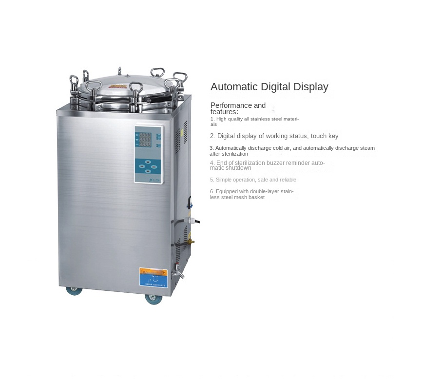 Supply Vertical Pressure Steam Medical Sterilizer Autoclave 50L