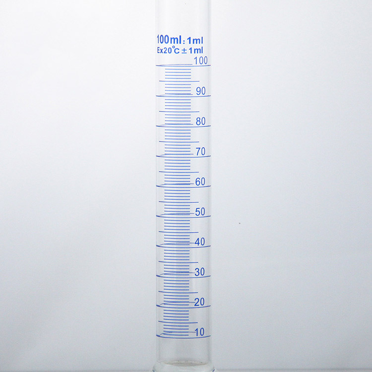 Glass measuring cylinder hexagonal base measuring cylinder with scale