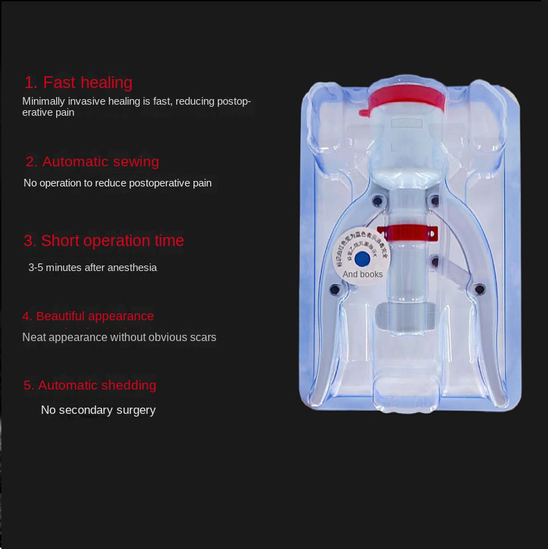 Disposable Circumcision Suture Device with Rubber Ring Automatic Staple Removal