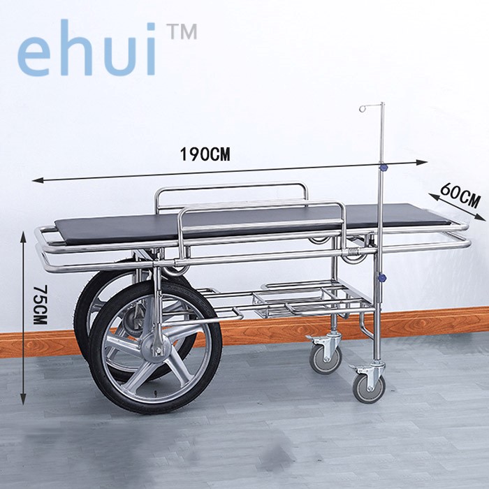 Stainless steel medical stretcher trolley surgical emergency trolley