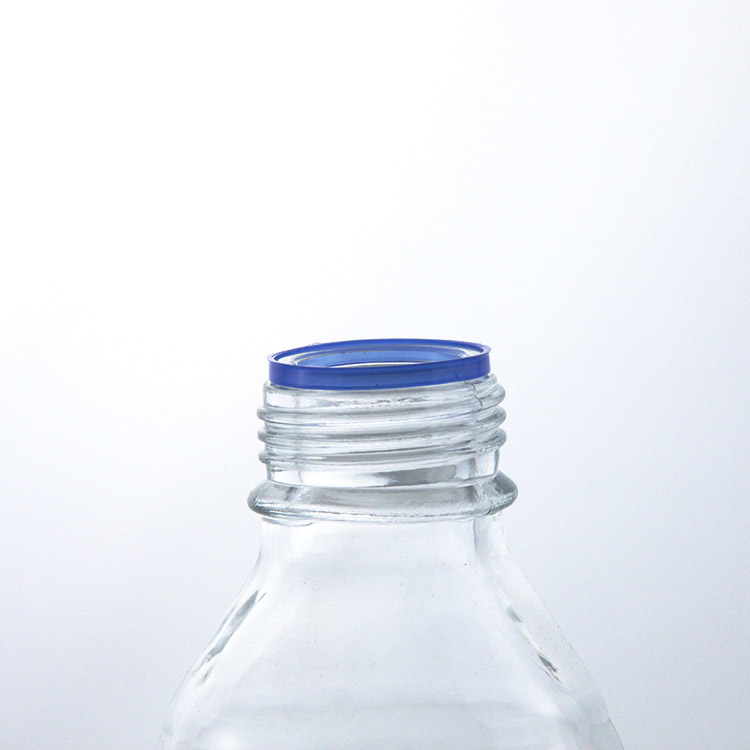 Blue cap screw top bottle with graduated glass screw top bottle 500ml