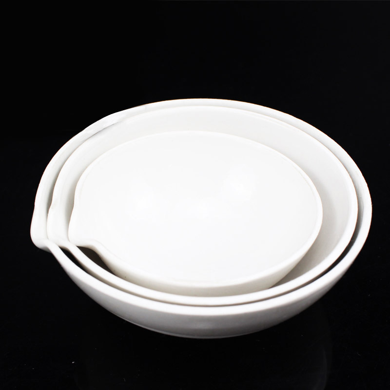 Ceramic evaporating dish Hemispherical laboratory round bottom evaporating dish