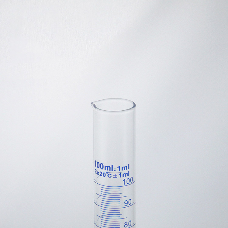 Glass measuring cylinder hexagonal base measuring cylinder with scale