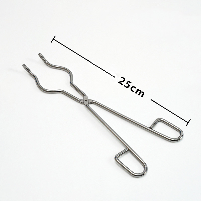 Stainless steel crucible tongs high temperature fire tongs teaching clamp