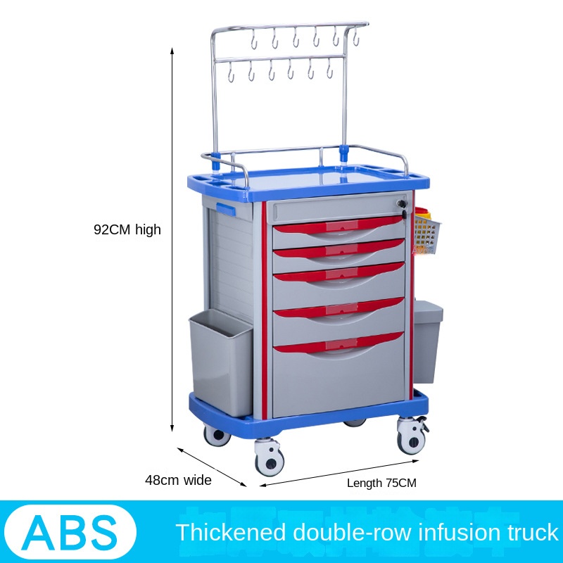 ABS Infusion Trolley Medical Multifunctional Trolley Manufacturer