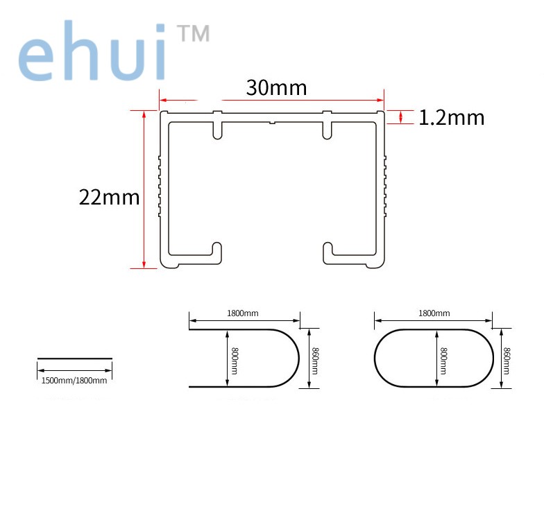 Hospital U-shaped L-shaped infusion track stainless steel boom overhead track