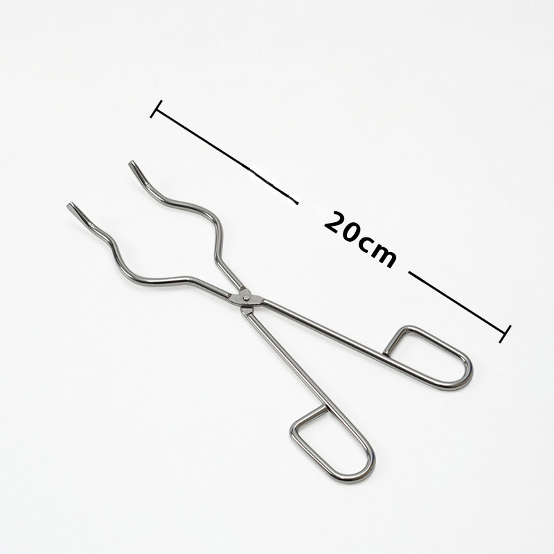 Stainless steel crucible tongs high temperature fire tongs teaching clamp