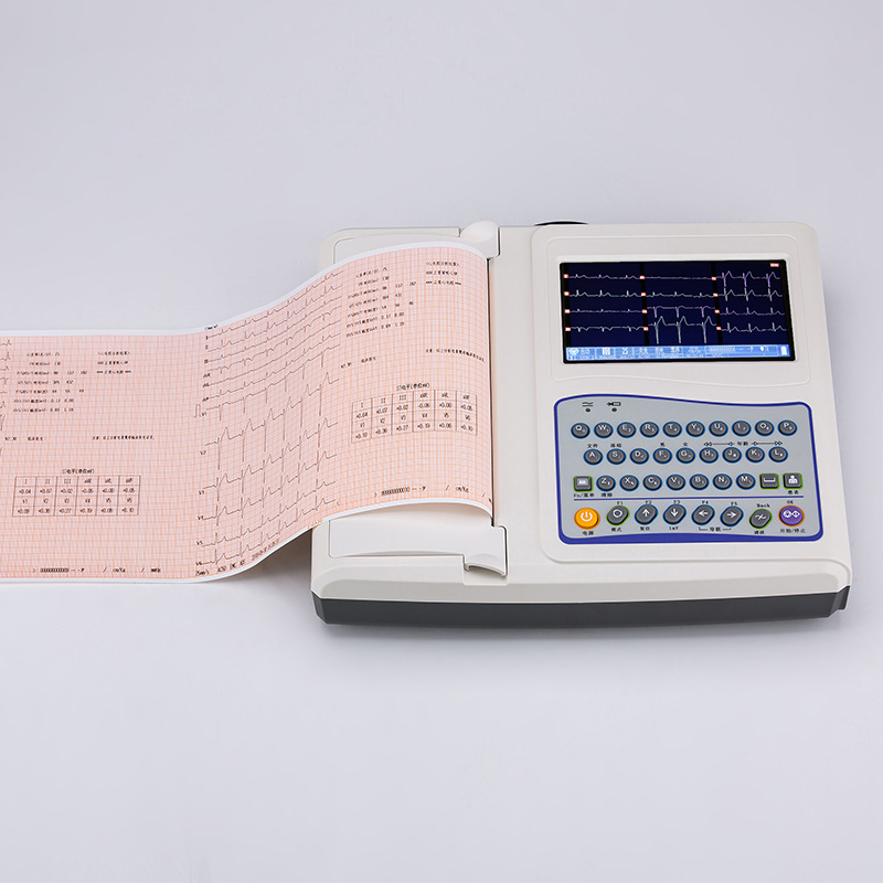 Medical electrocardiogram machine ECG twelve-channel 12-lead automatic analysis all-in-one machine