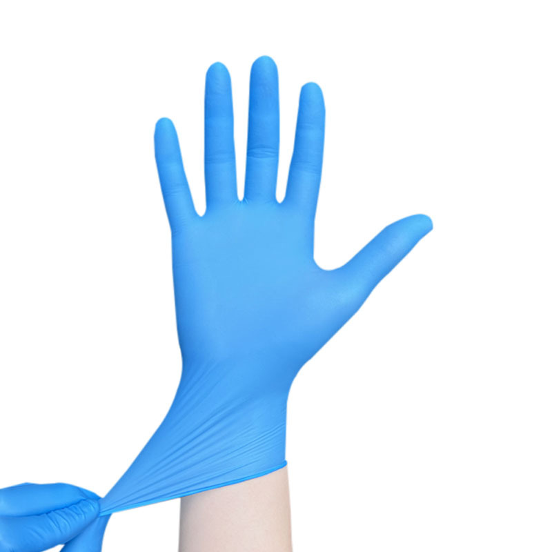 Disposable blue nitrile gloves powder-free food grade nitrile rubber gloves