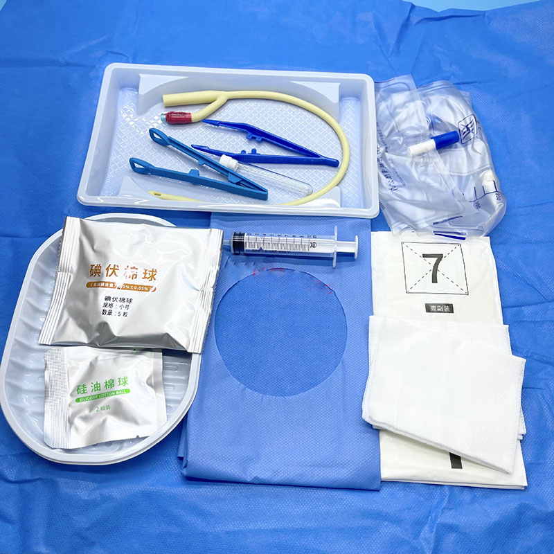 Disposable sterile catheterization kitDouble chamber catheterization kit