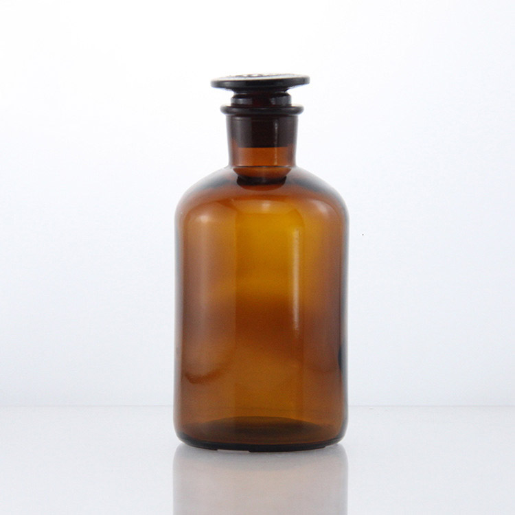 Brown small mouth reagent bottle 500ml laboratory reagent bottle