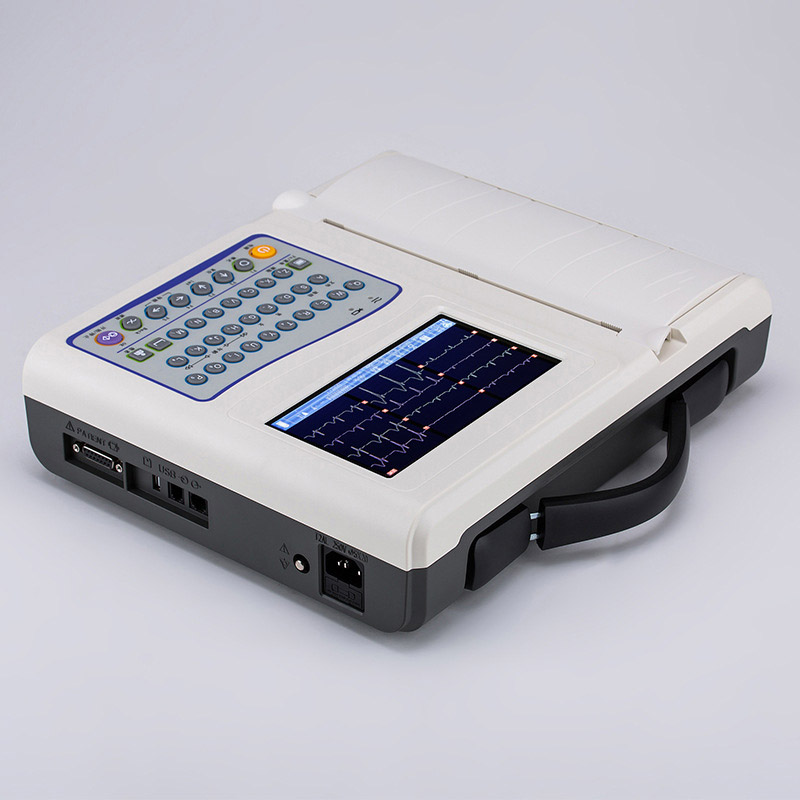 Medical electrocardiogram machine ECG twelve-channel 12-lead automatic analysis all-in-one machine