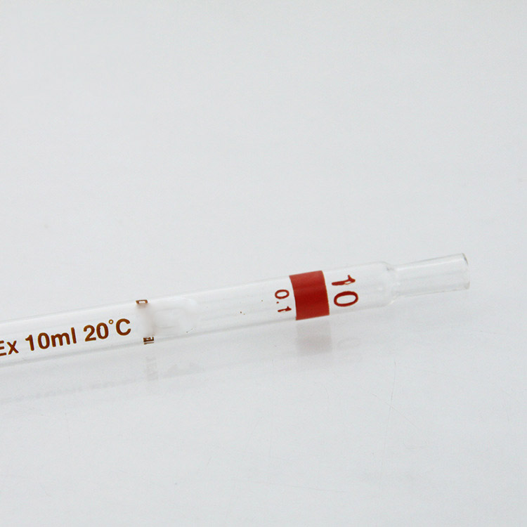 Graduated pipette ring labeled graduated pipette laboratory glass pipette