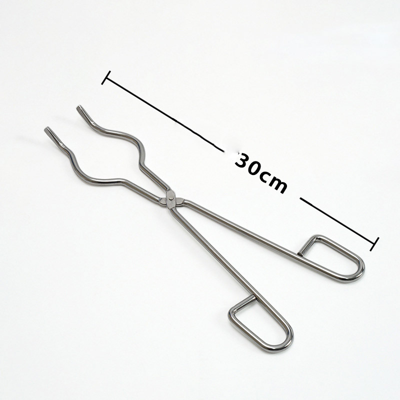 Stainless steel crucible tongs high temperature fire tongs teaching clamp