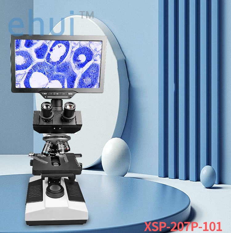 Supply trinocular biological microscope laboratory observation of microbial cells