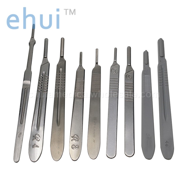 Stainless steel surgical knife handle veterinary practice teaching knife handle wholesale