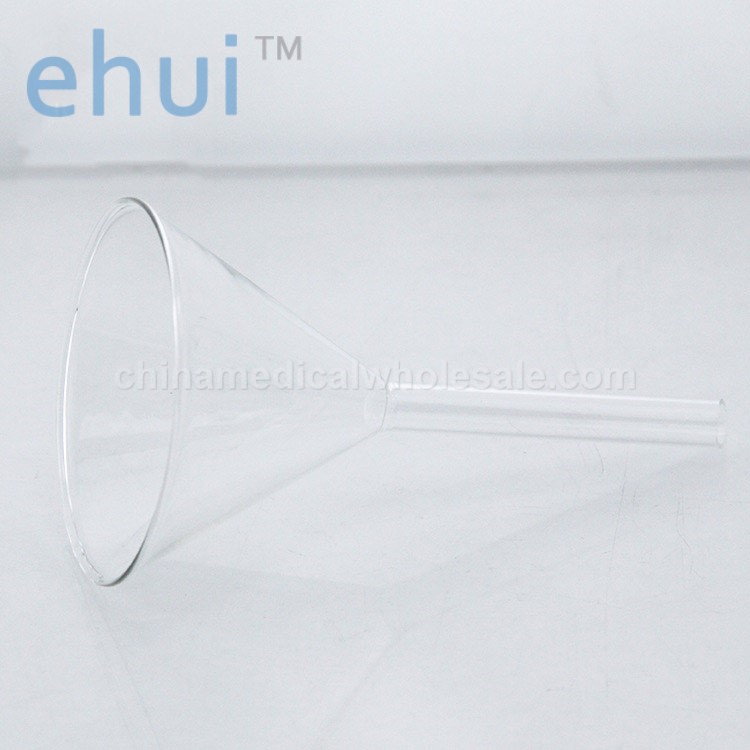 Triangular funnel conical funnel glass funnel filling short neck funnel