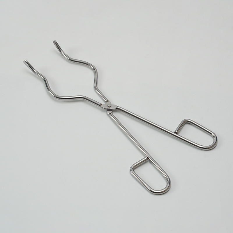 Stainless steel crucible tongs high temperature fire tongs teaching clamp