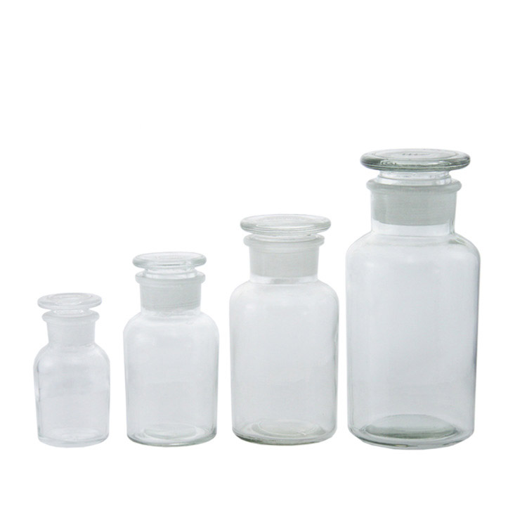 Large mouth reagent bottle wide mouth bottle glass reagent bottle 500ml