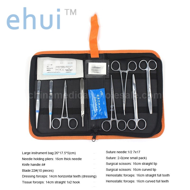 Supply surgical suture instrument kit surgical tool suture 12 pieces set