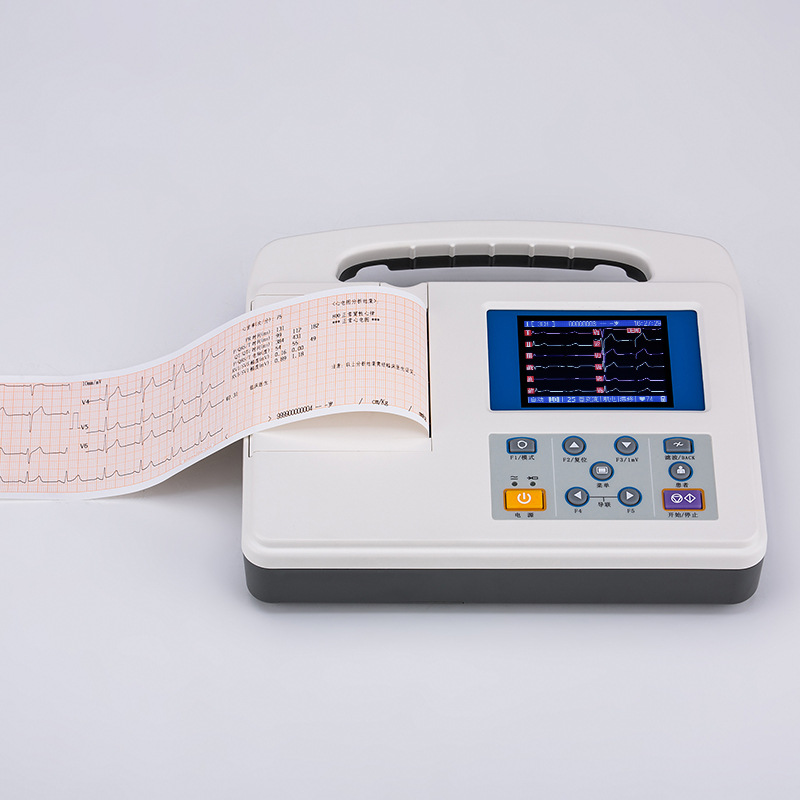 Electrocardiograph ECG three-channel twelve 12-lead automatic analysis detector