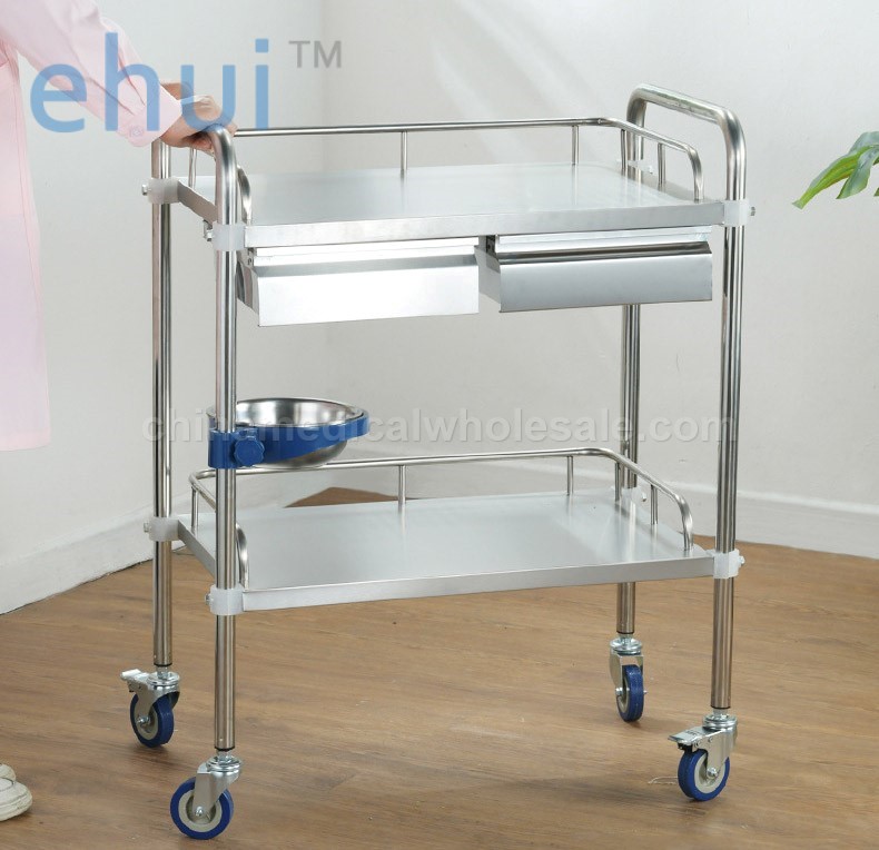 Hospital thickened stainless steel treatment surgery trolley