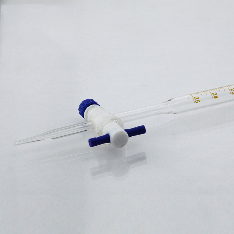 Acid burette PTFE piston glass burette laboratory titration